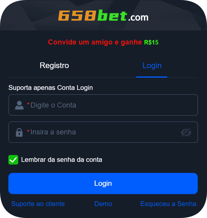 Figura 2 do login da 658BET